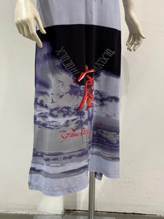1990s Jean Paul Gaultier cloud print slip dress