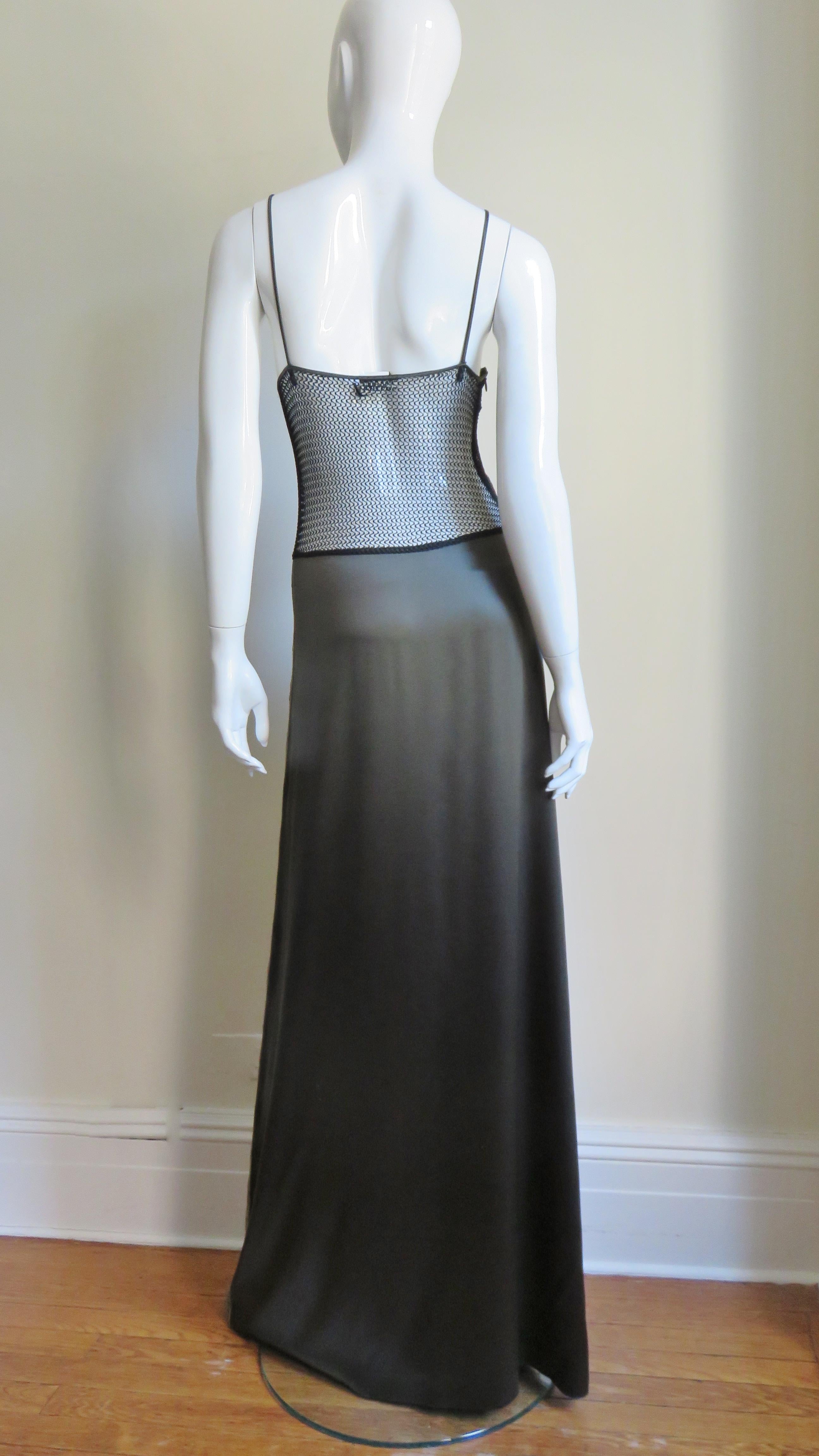 Jean Paul Gaultier Color Block Dress with Sheer Panels 4