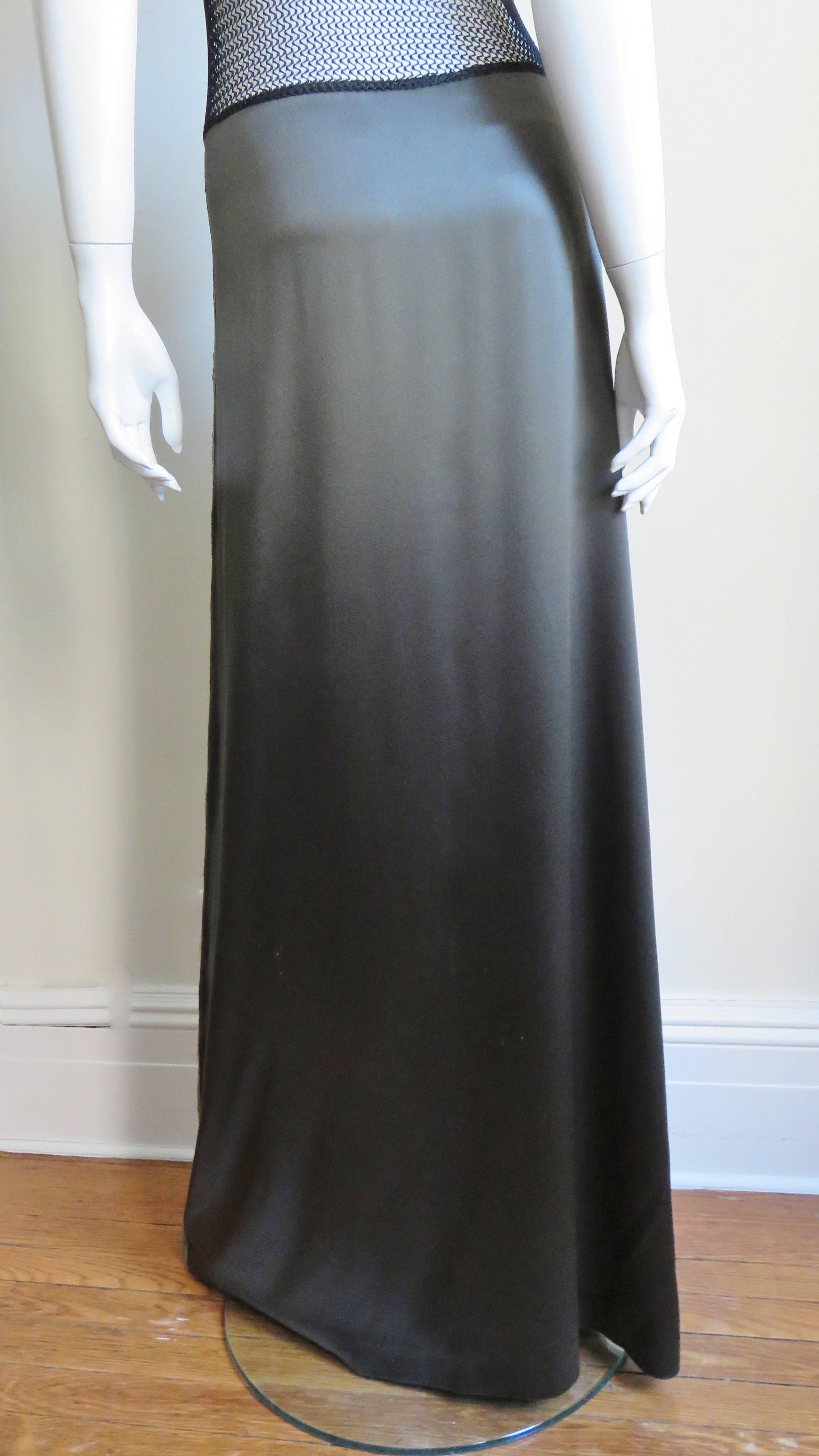 Jean Paul Gaultier Color Block Dress with Sheer Panels 6