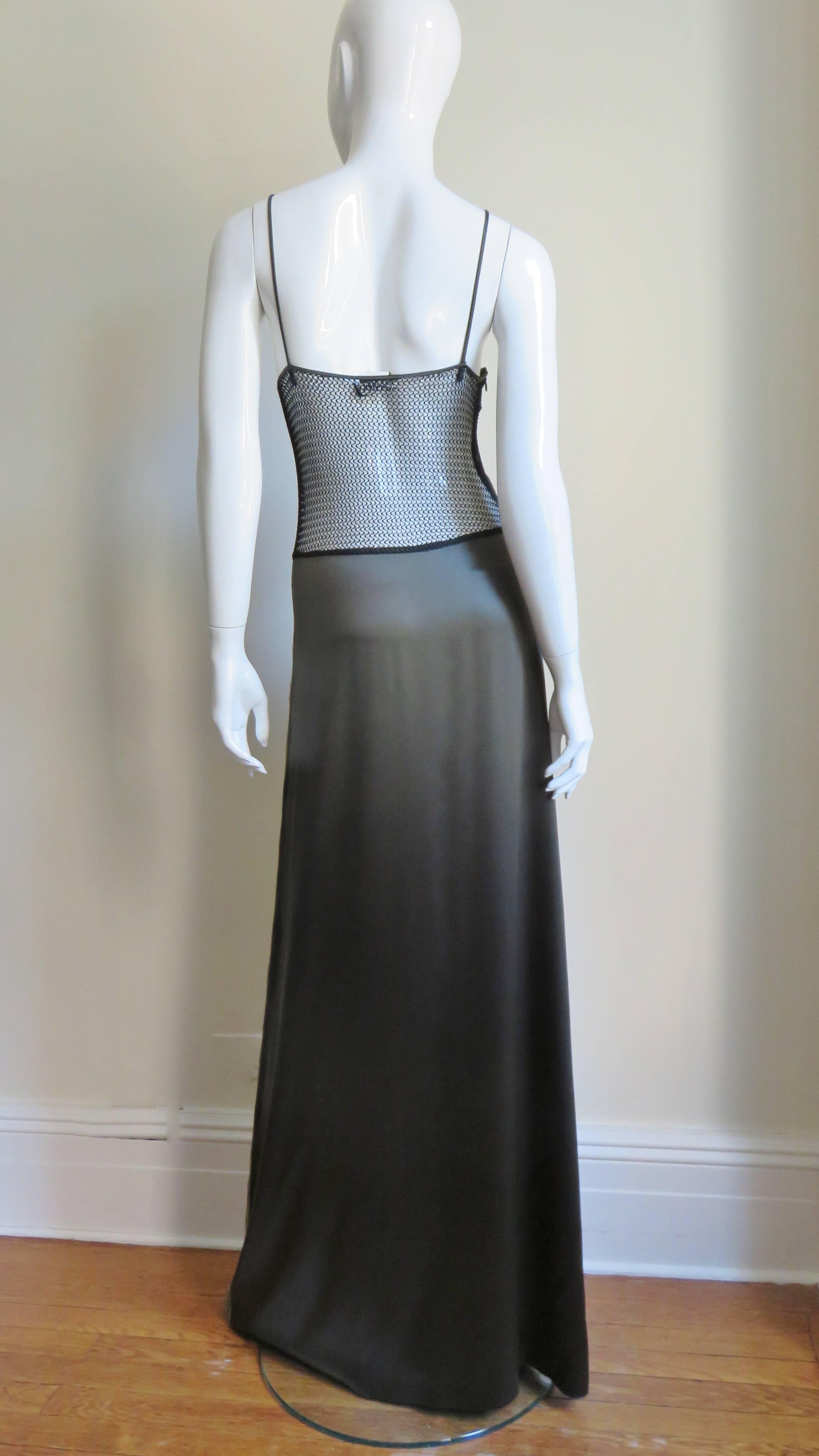 Jean Paul Gaultier Color Block Dress with Sheer Panels 7