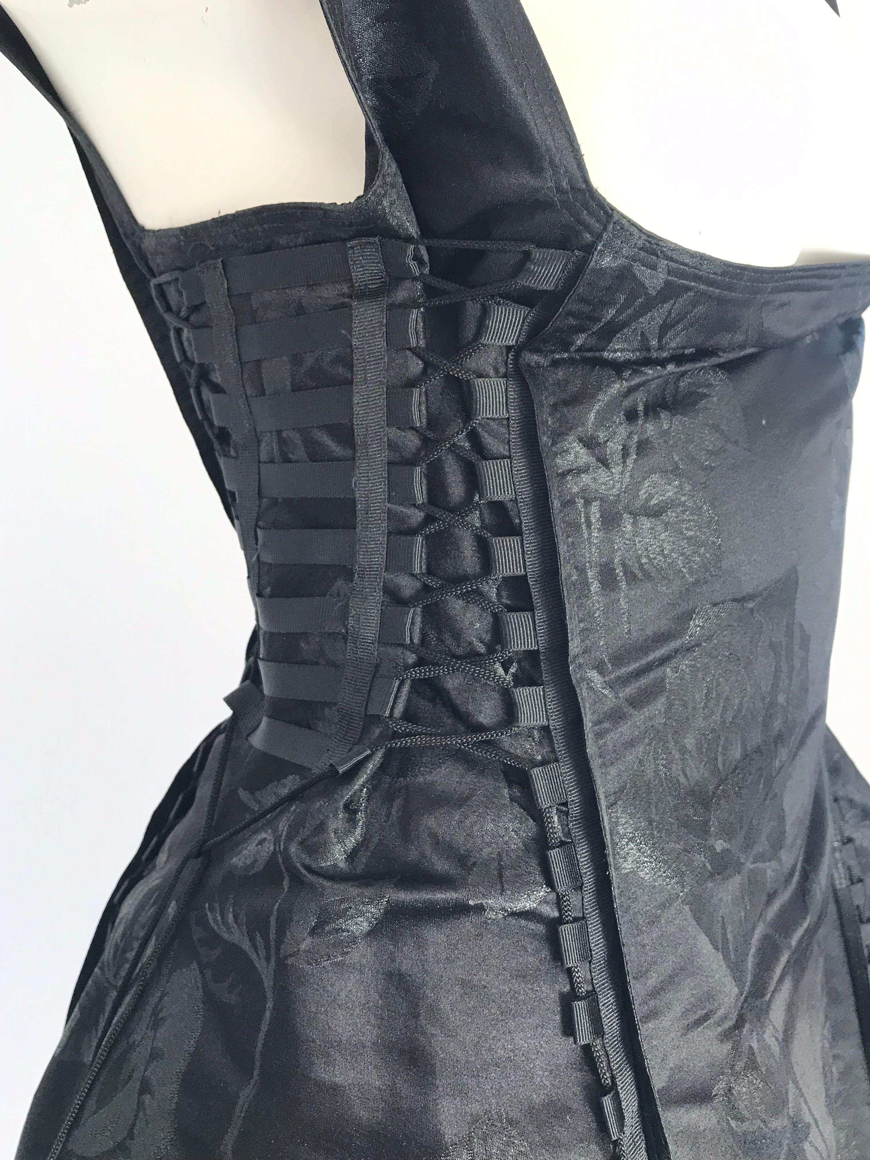 Black 1990s Jean Paul Gaultier Corset Dress