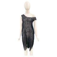 Retro 1990s Jean Paul Gaultier Flapper Style Sheer Dress