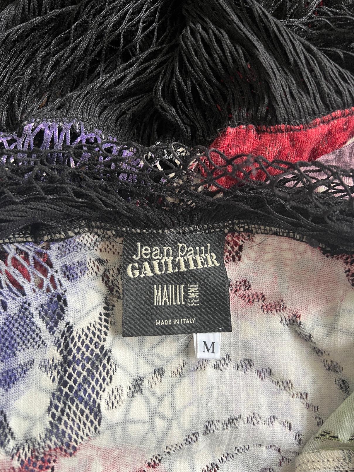 1990s Jean Paul Gaultier Floral Fisherman's Mesh Dress For Sale 1