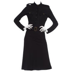 Vintage 1990's Jean Paul Gaultier Italian Jersey Military Style Dress
