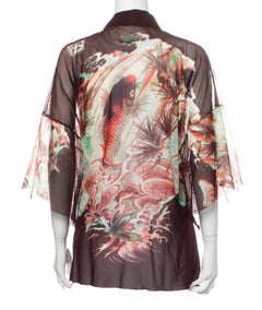 1990s Jean Paul Gaultier Mesh Koi Print Cover Up/ Top
