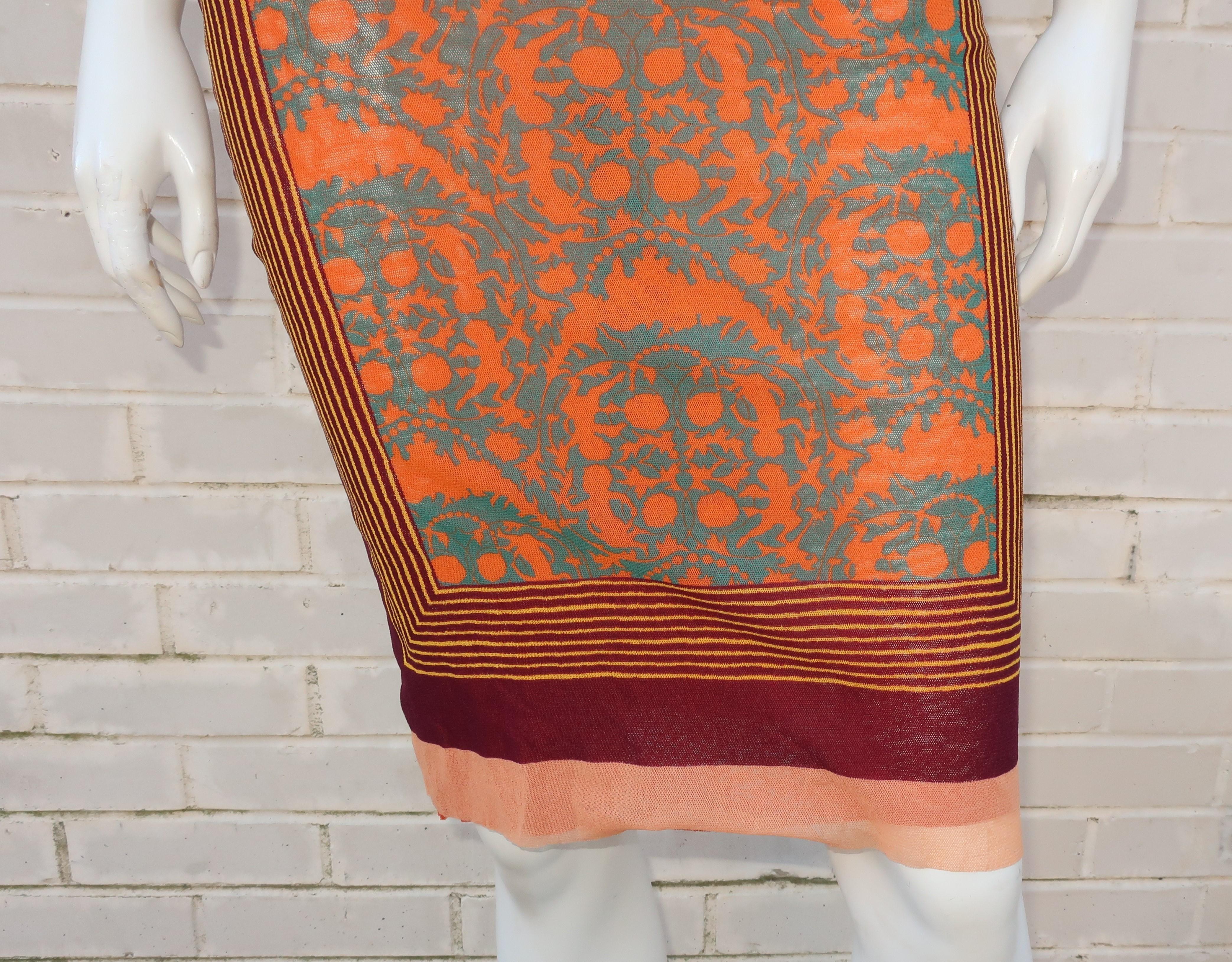 Women's 1990’s Jean Paul Gaultier Mesh Tattoo High Waist Skirt