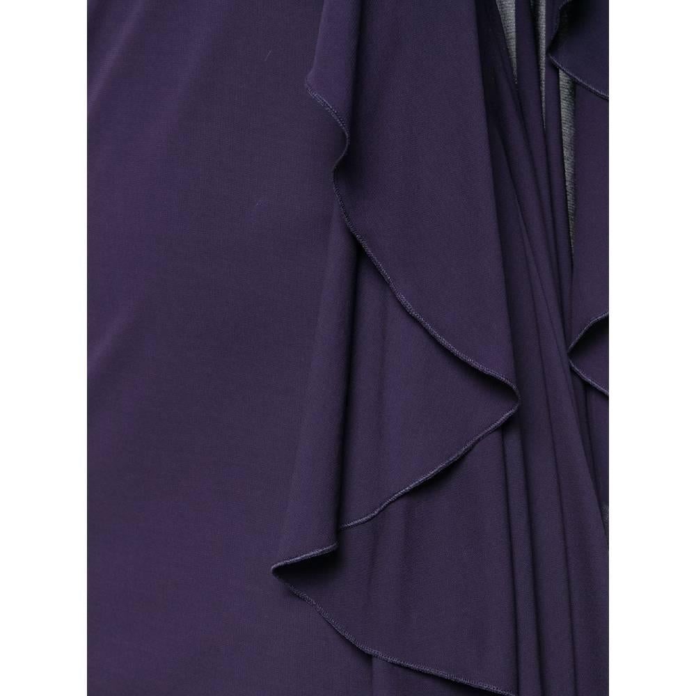1990s Jean Paul Gaultier Purple Draped Short Dress In Excellent Condition For Sale In Lugo (RA), IT