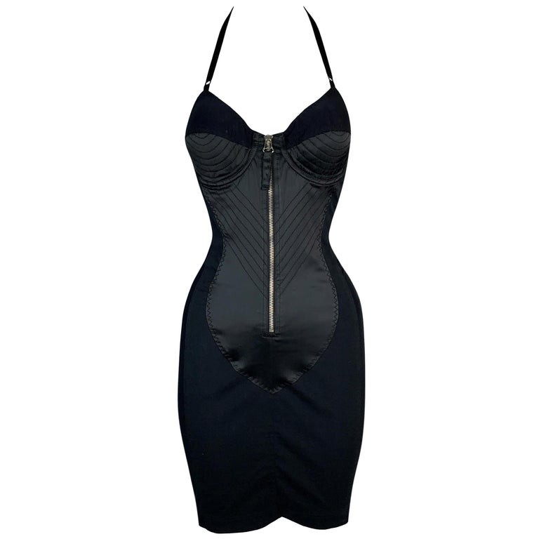 Conical corset minidress in black - Jean Paul Gaultier