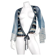 1990 Jean Paul Gaultier Sheer Knit Kimono Wrap Cardigan