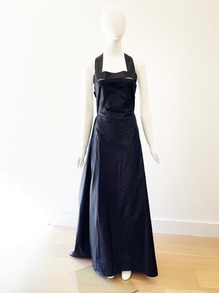 Black 1990s Jean Paul Gaultier Silk Evening Gown For Sale