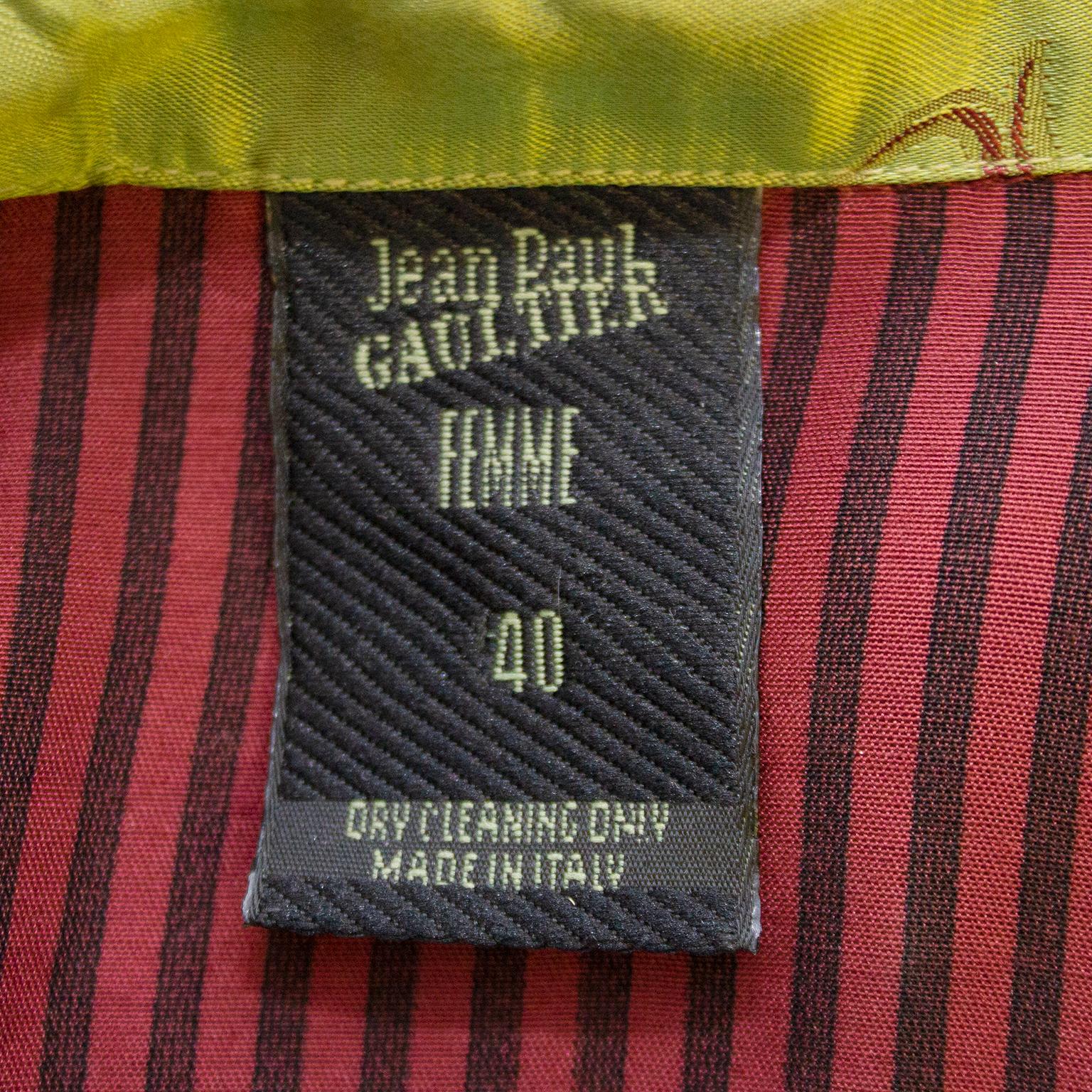 1990s Jean Paul Gaultier Silk Shirt w Bull Print 1