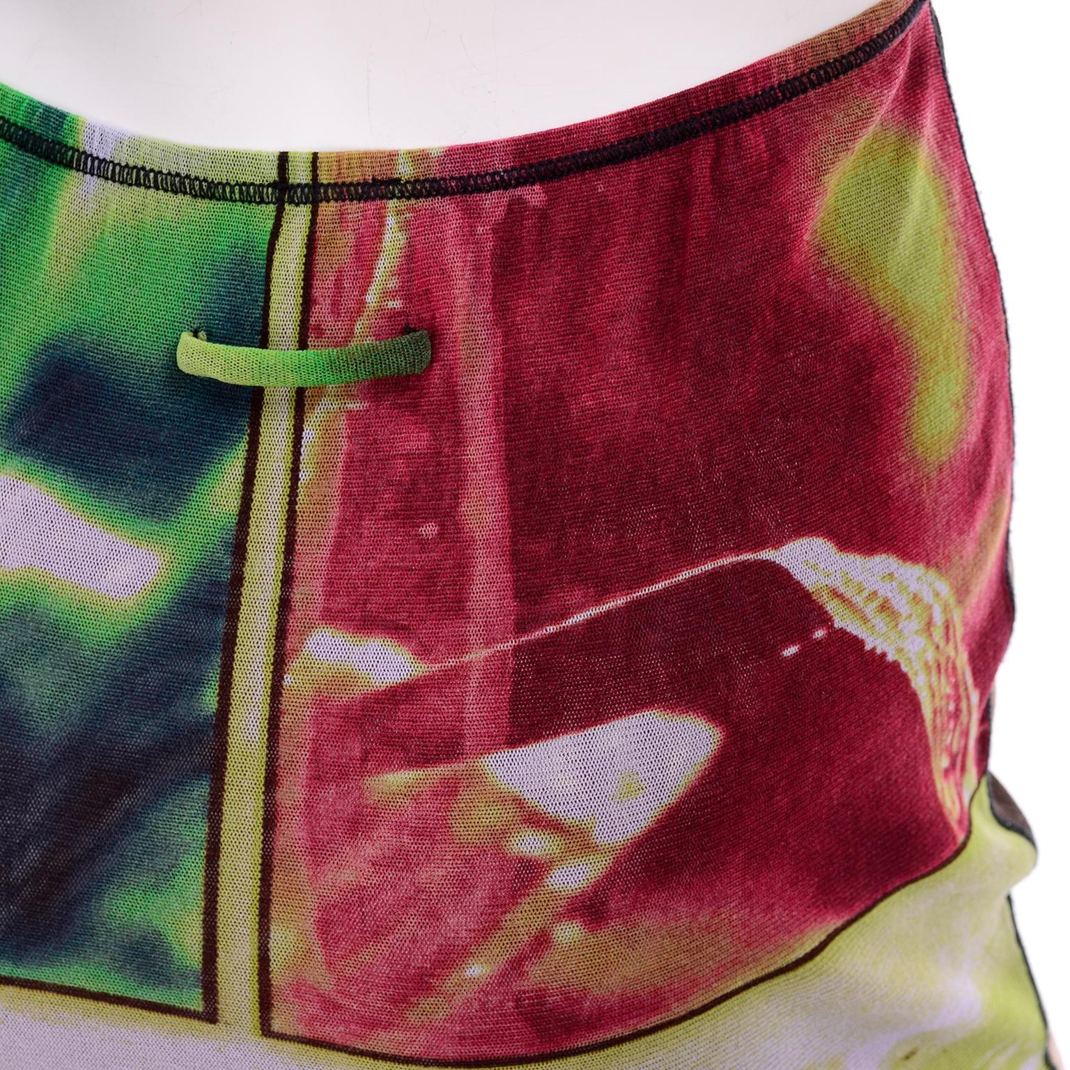 1990s Jean Paul Gaultier Soleil Vintage Biblical Times & Nature Theme Mesh Skirt 4