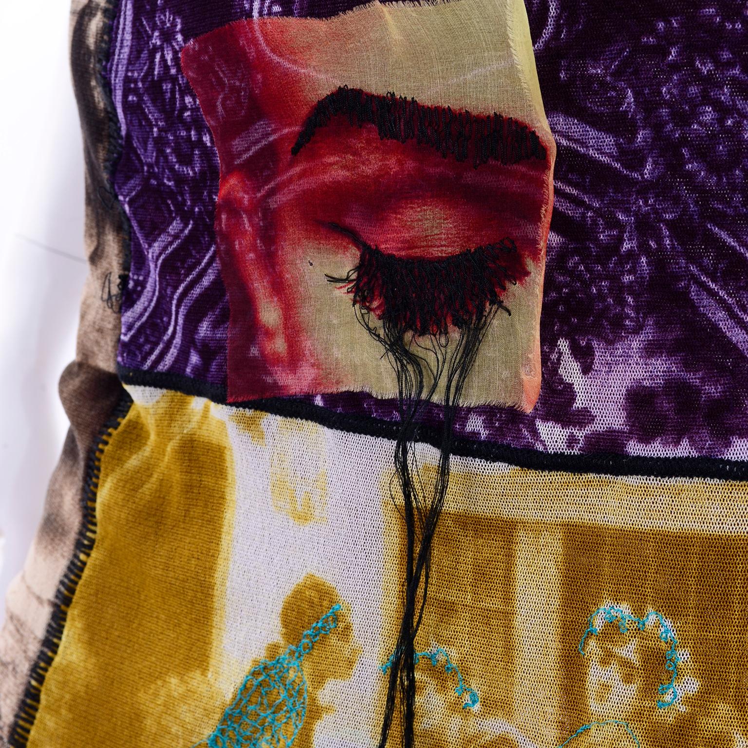 Women's 1990s Jean Paul Gaultier Soleil Vintage Biblical Times & Nature Theme Mesh Skirt