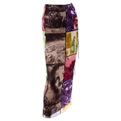 1990s Jean Paul Gaultier Soleil Vintage Biblical Times & Nature Theme Mesh Skirt