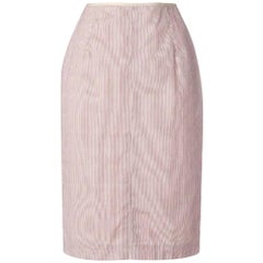 1990s Jean Paul Gaultier Straight Striped Skirt