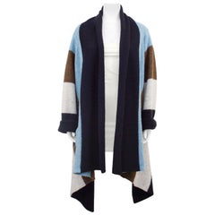 Vintage 1990s Jean Paul Gaultier Striped Boiled Wool Cardigan 