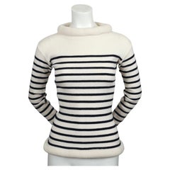 1990's JEAN PAUL GAULTIER striped sweater with padded trim