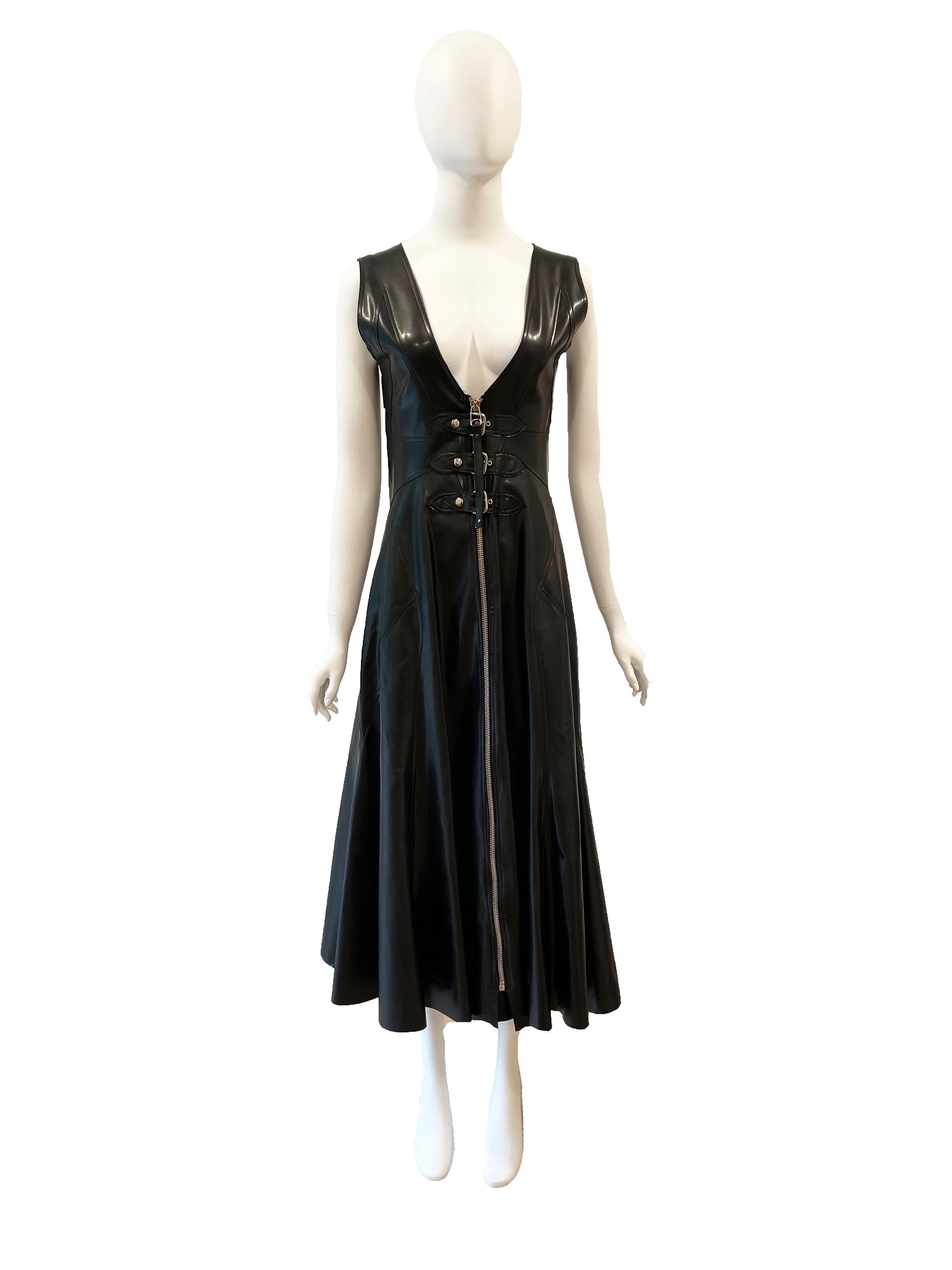 1990s Jean Paul Gaultier Vinyl Buckle Dress  In Excellent Condition In Austin, TX