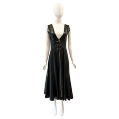 1990s Jean Paul Gaultier Vinyl Buckle Dress 