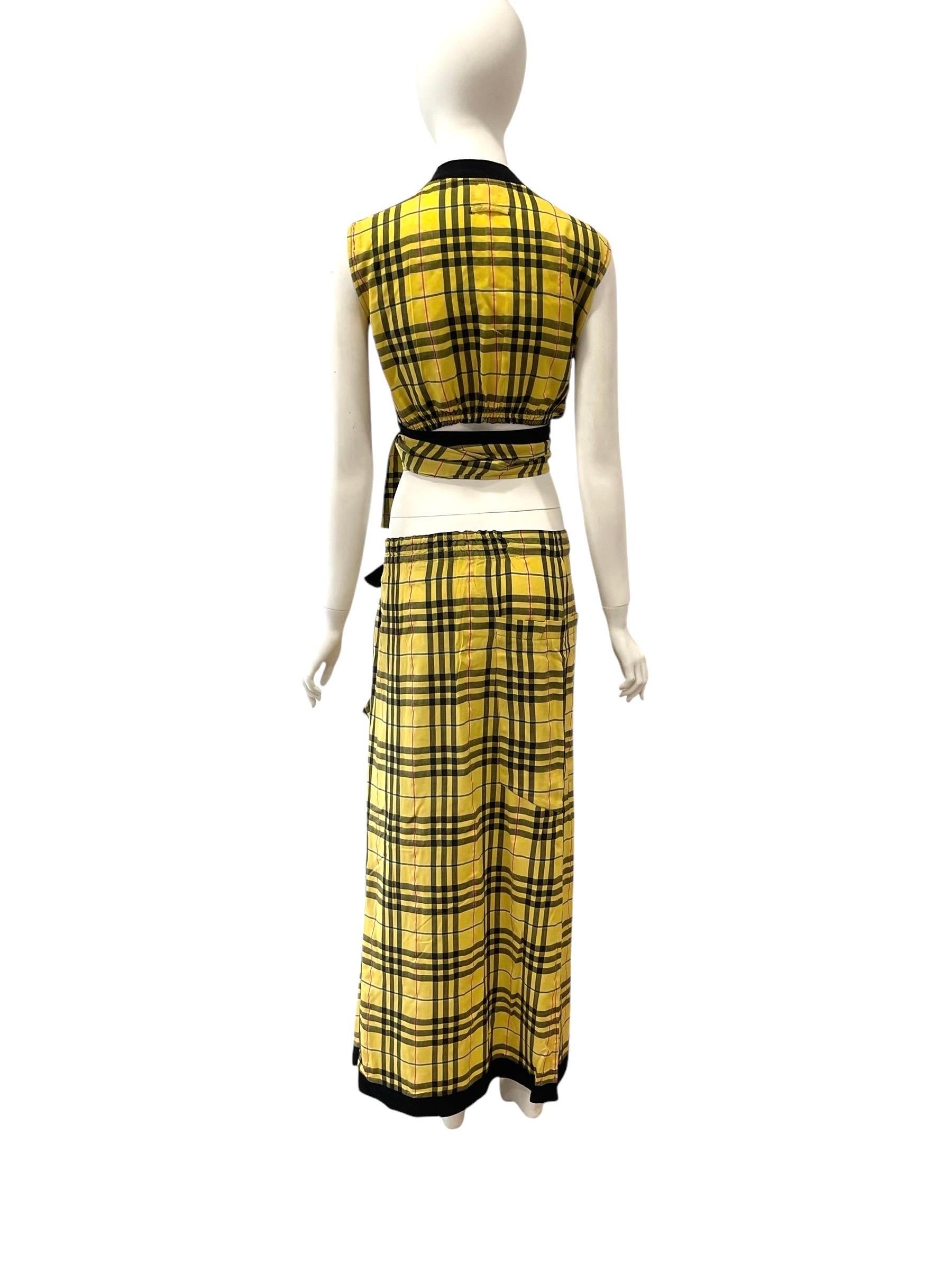 1990's Jean Paul Gaultier Yellow Plaid 