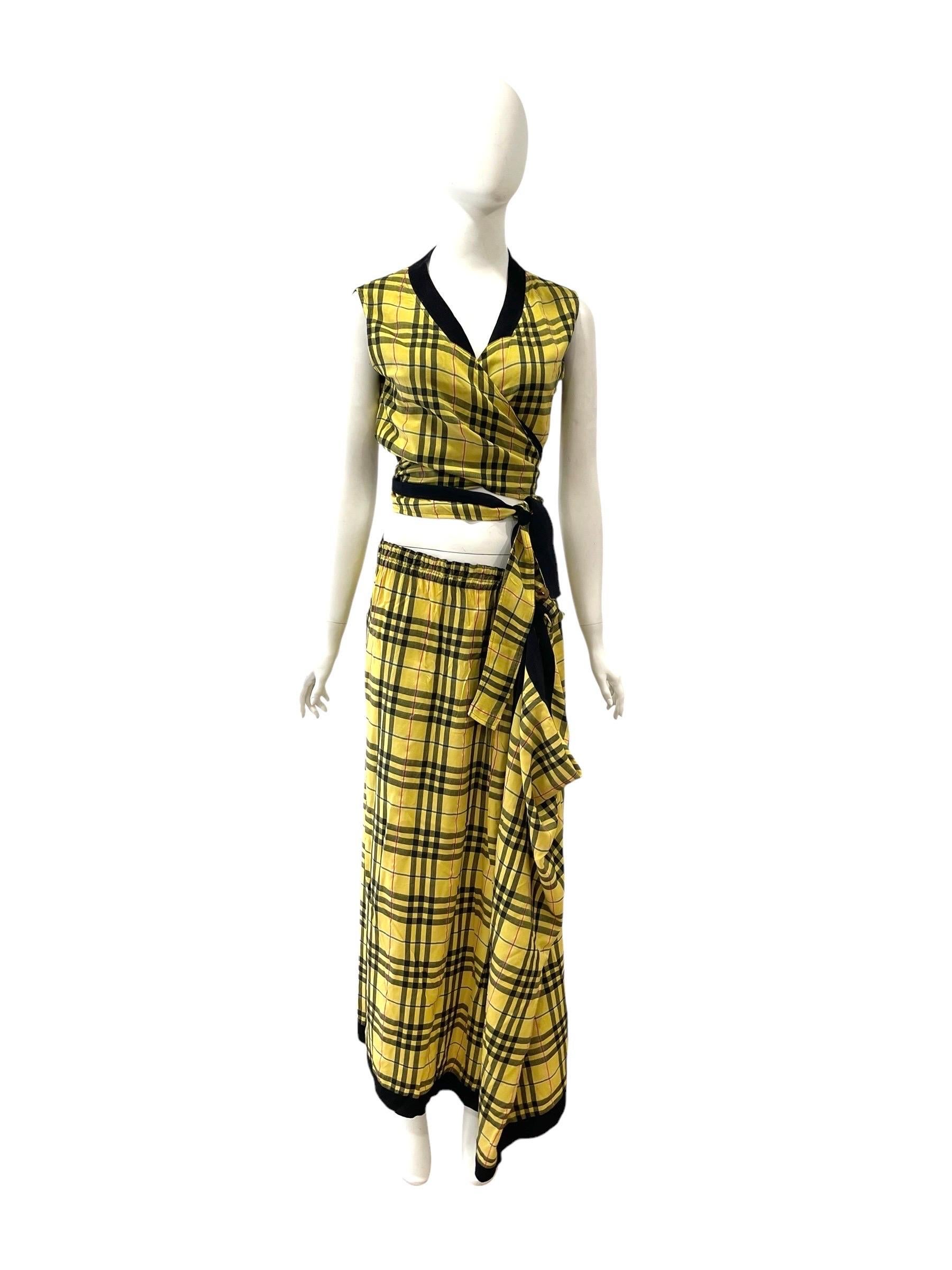 Women's 1990's Jean Paul Gaultier Yellow Plaid 
