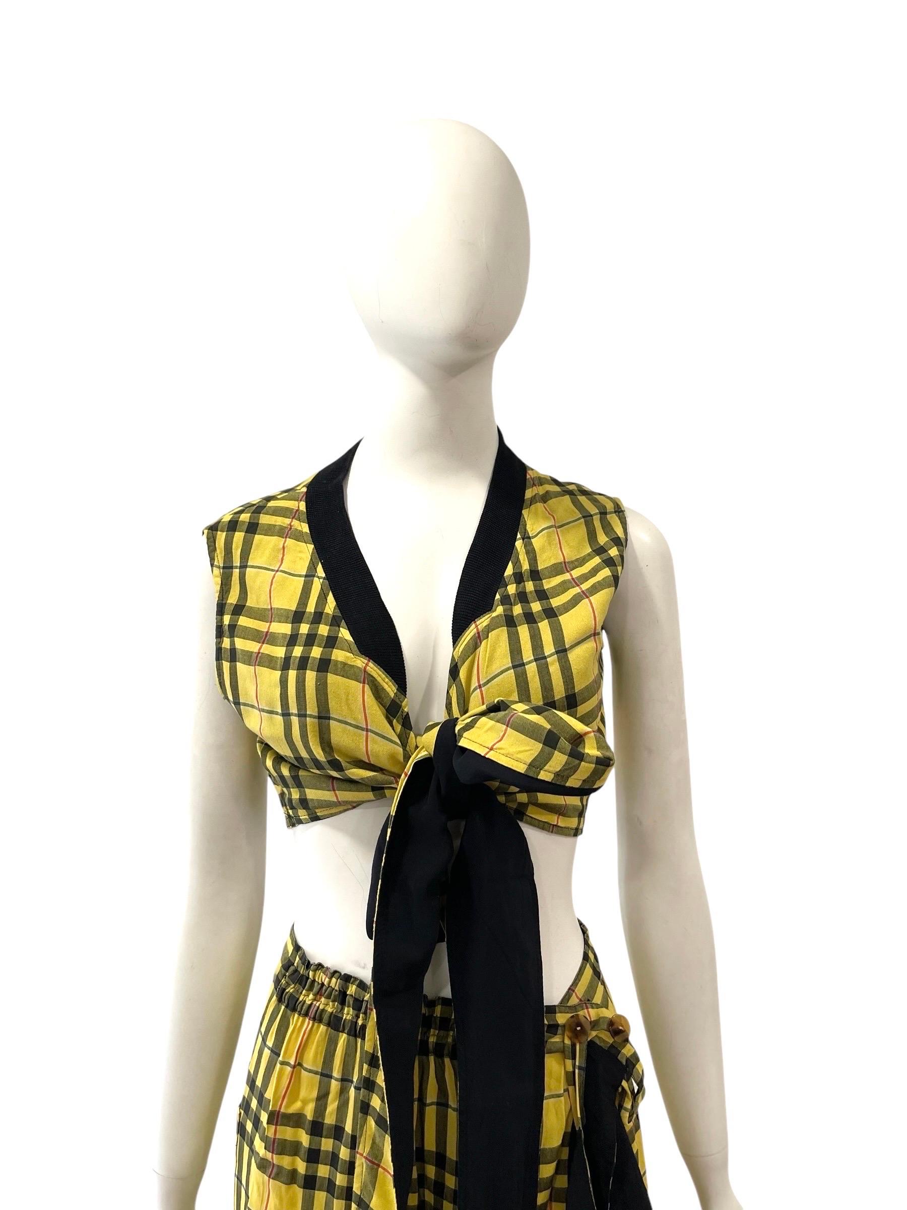 1990's Jean Paul Gaultier Yellow Plaid 