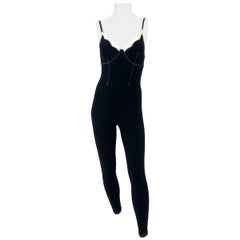 Vintage 1990s Jean Paul Guiltier Black Catsuit