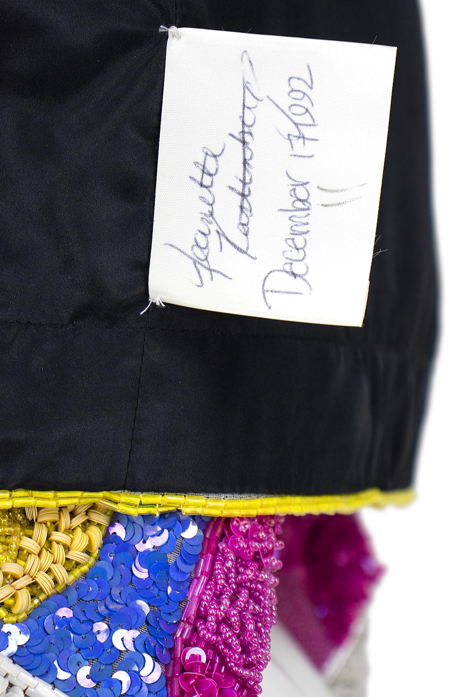 1990s Jeanette Kastenberg Multi-Color Unicorn Sequin Beaded Jacket 9
