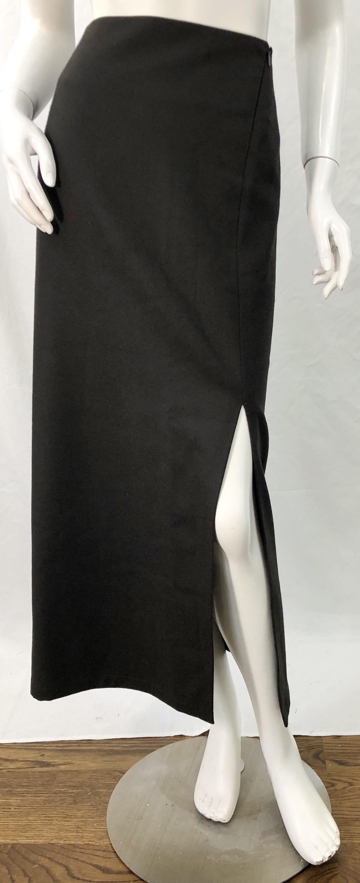 Jil Sander Off-White Slit Midi Skirt