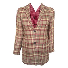 1990s Jil Sander Linen Blazer and Vest Set