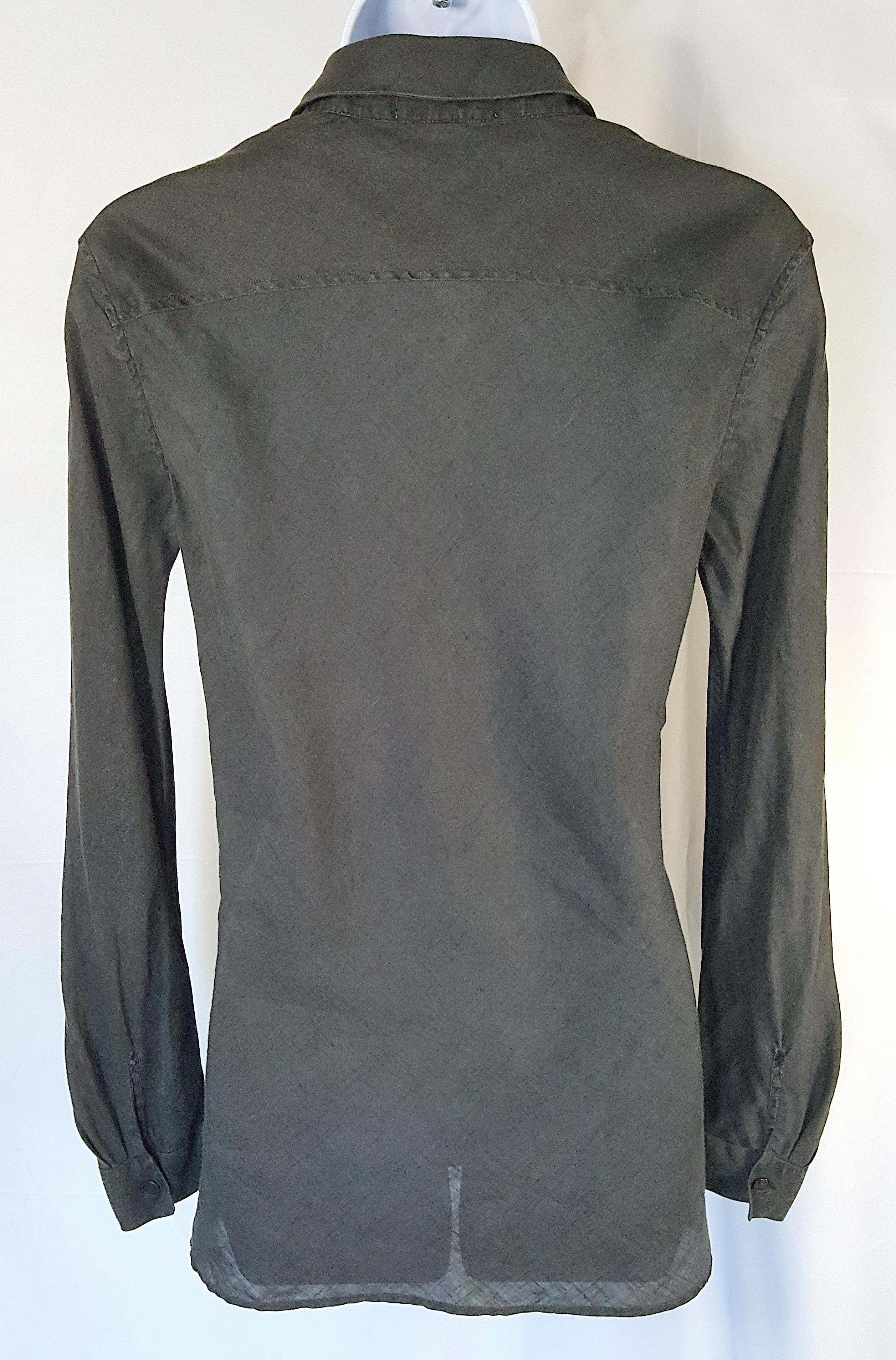 1990s JilSander BiasCut Black Sheer Linen DeepVneck LongSleeve Tunic MiniDress For Sale 1