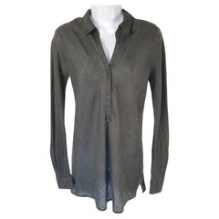 1990s Jil Sander BiasCut Black Sheer Linen DeepVneck LongSleeve Tunic Mini Dress