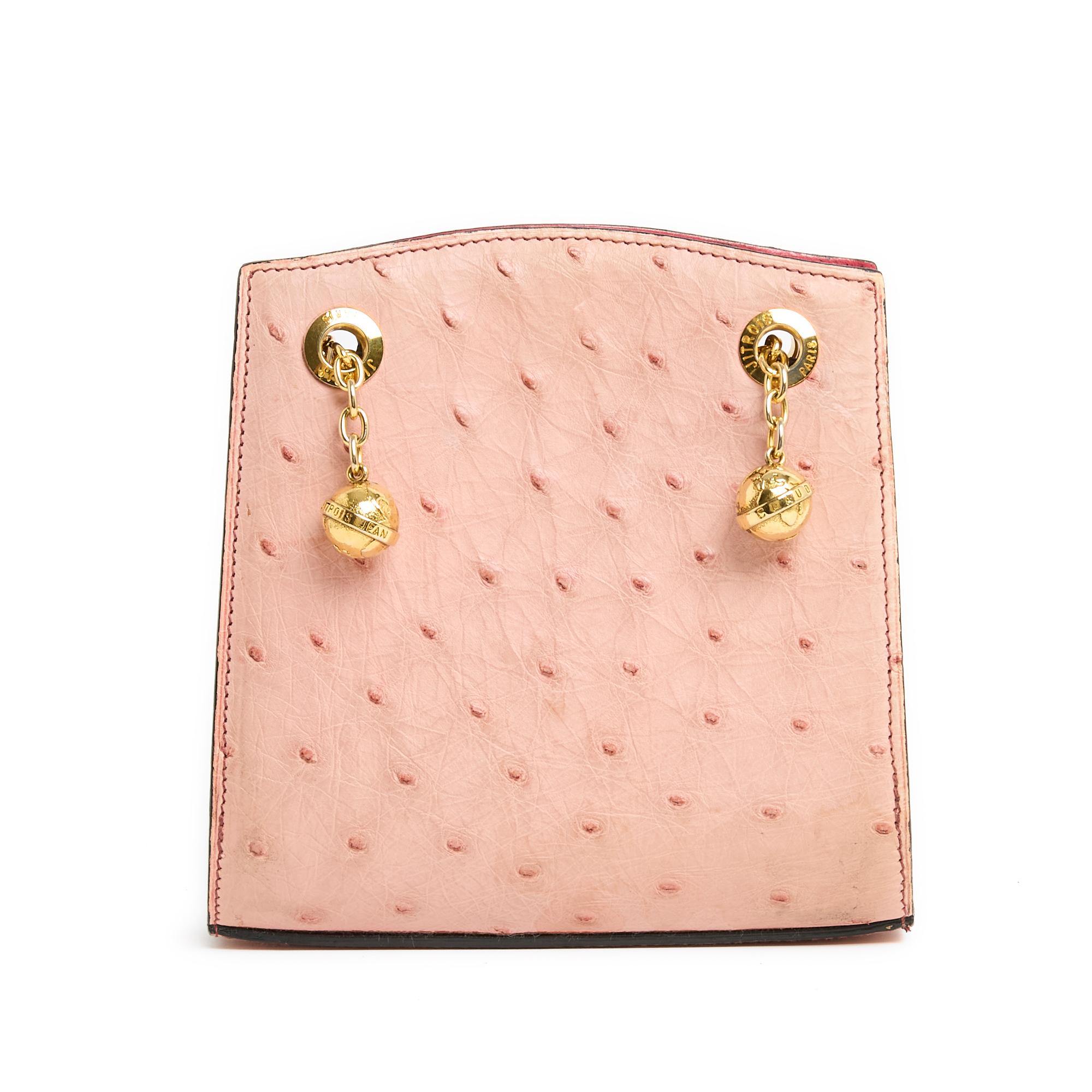 Beige 1990s Jitrois Mini pink precious bag For Sale