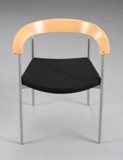 1990er Johannes Foersom Sessel aus Stahl und Buche von Paustian