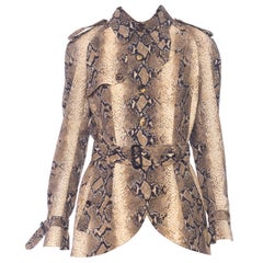 JOHN GALLIANO Veste en laine à imprimé peau de serpent imprimé chair de serpent, neuve avec étiquette, années 1990