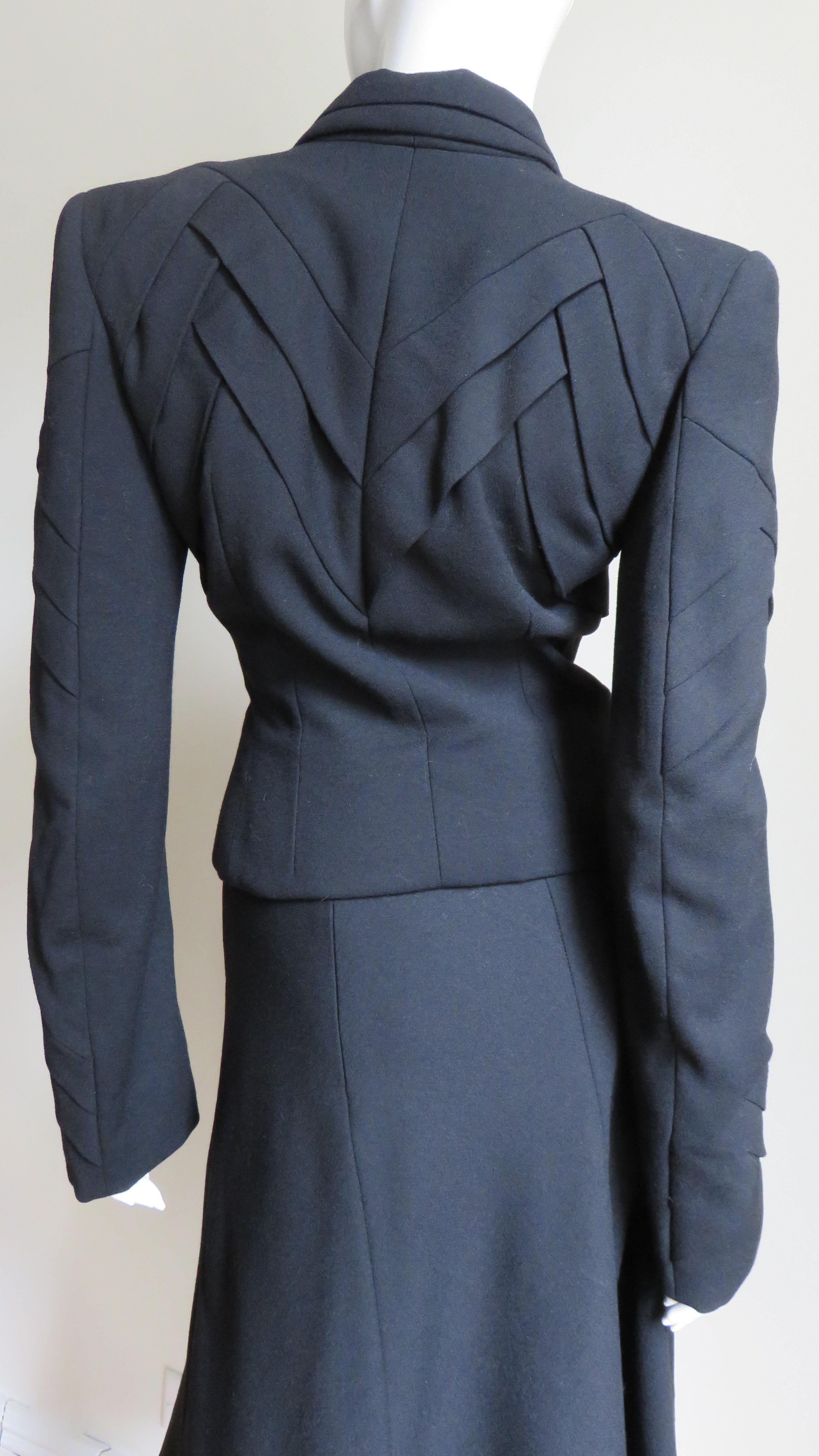 John Galliano New Runway Skirt Suit with Elaborate Detail 1990s For Sale 3