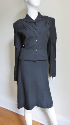 John Galliano New Runway Skirt Suit with Elaborate Detail 1990s