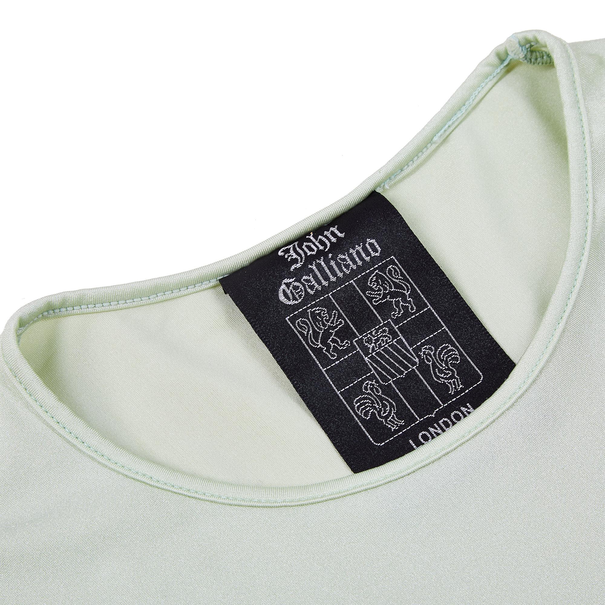 1990s John Galliano Green Lycra Asymmetric Unisex Top In Excellent Condition In London, GB