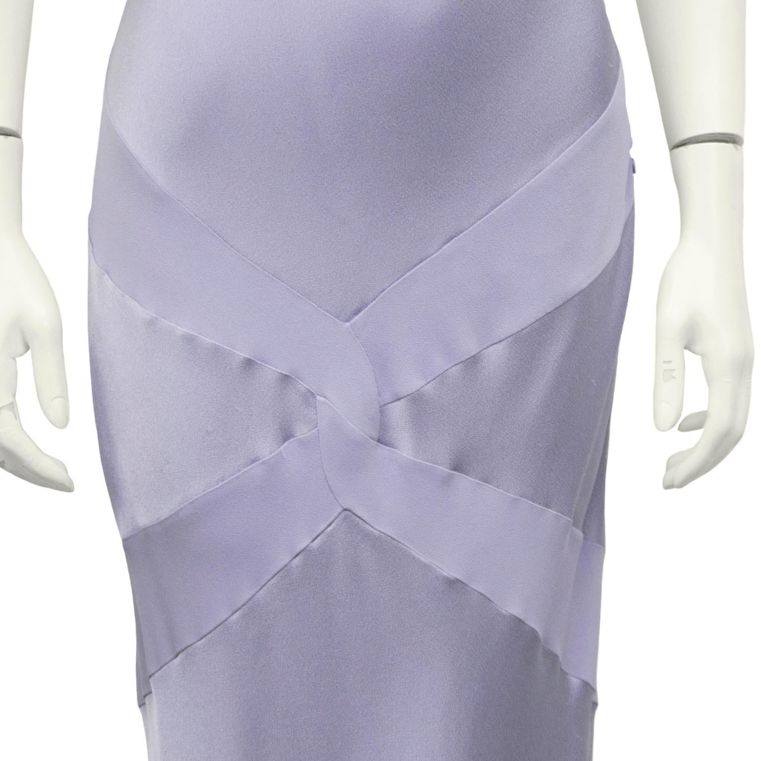 1990s John Galliano Lavender Silk Gown  In Good Condition In Toronto, Ontario