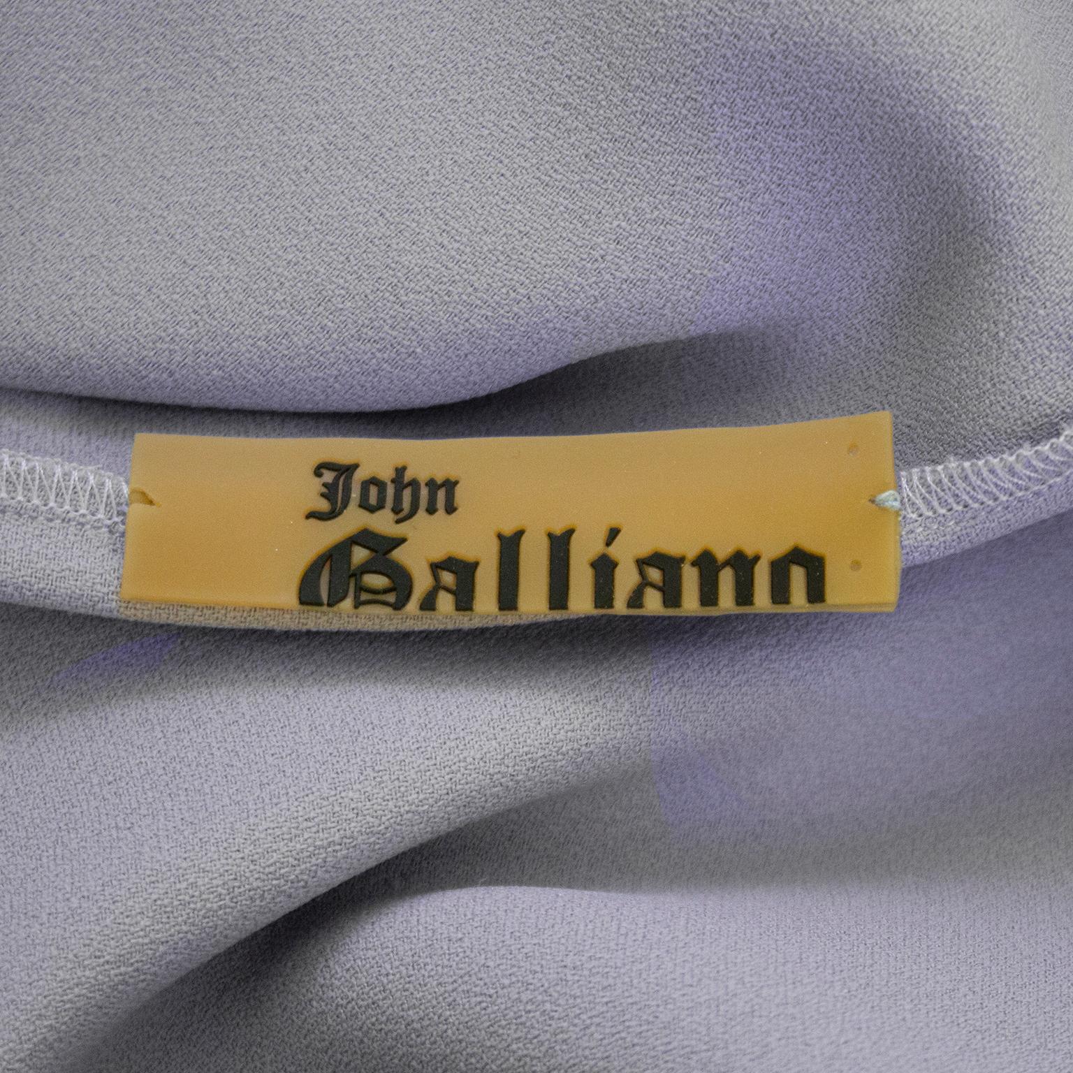 Women's 1990s John Galliano Lavender Silk Gown 