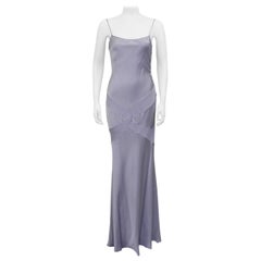 1990s John Galliano Lavender Silk Gown 