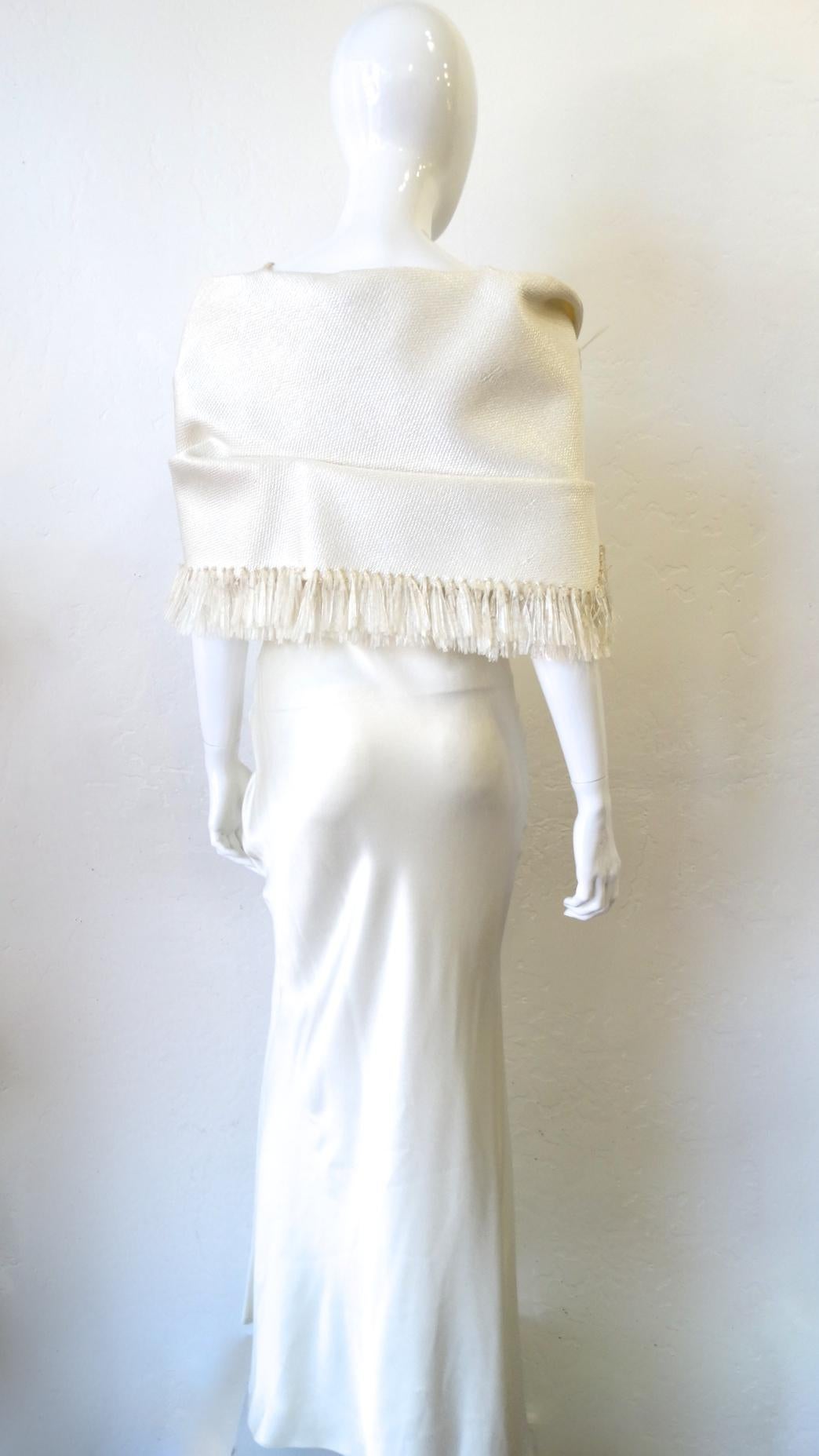 John Galliano 1990s Raffia Shawl Dress In Good Condition In Scottsdale, AZ