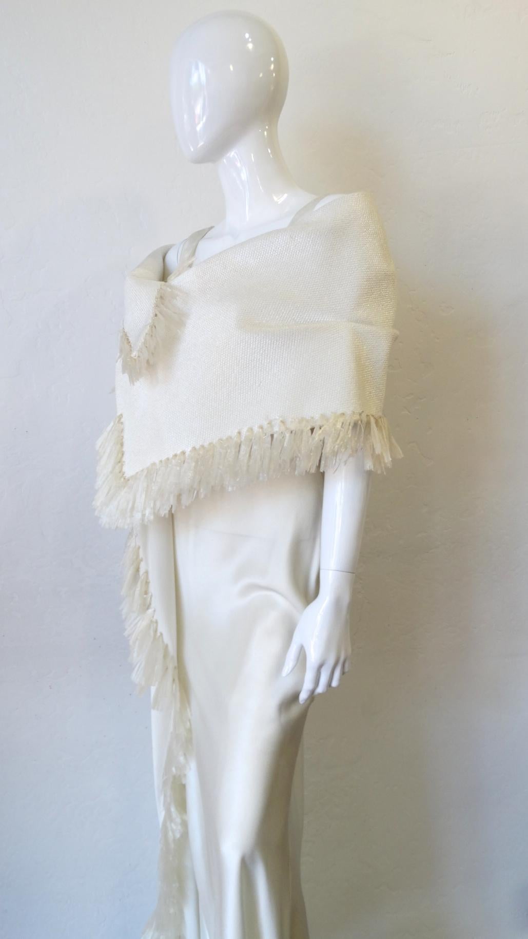John Galliano 1990s Raffia Shawl Dress 1
