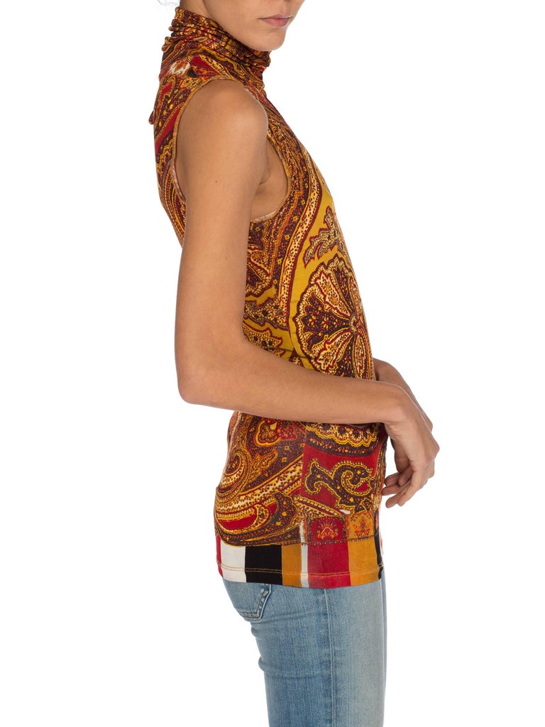 Jean Paul Gaultier Paisley Turtleneck Top