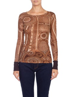 1990's JPG Jean Paul Gaultier Tribal Tattoo Mesh Top