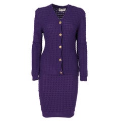 junko shimada suit 1990s Junko Shimanda purple blend wool suit