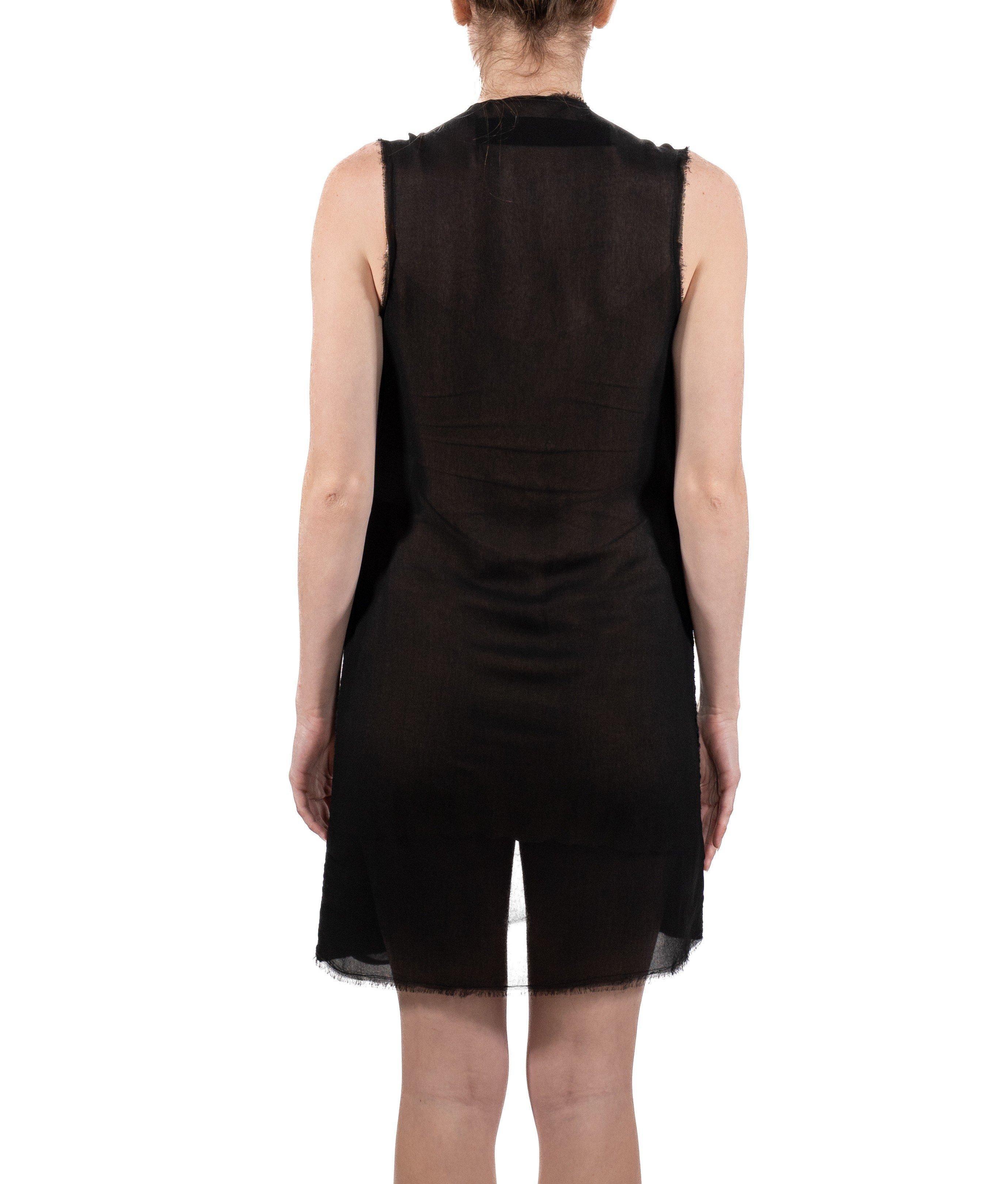 1990S JUNYA WATANABE COMME DES GARCONS Schwarzer durchsichtiger Seidenchiffon & Woll-Dekonstruktion im Angebot 2