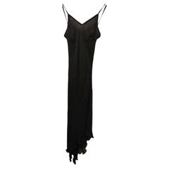 Vestido largo negro de Just Cavalli de los años 90, talla S