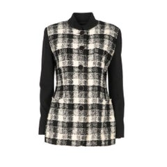 1990s Karl Lagerfeld black and white check jacket