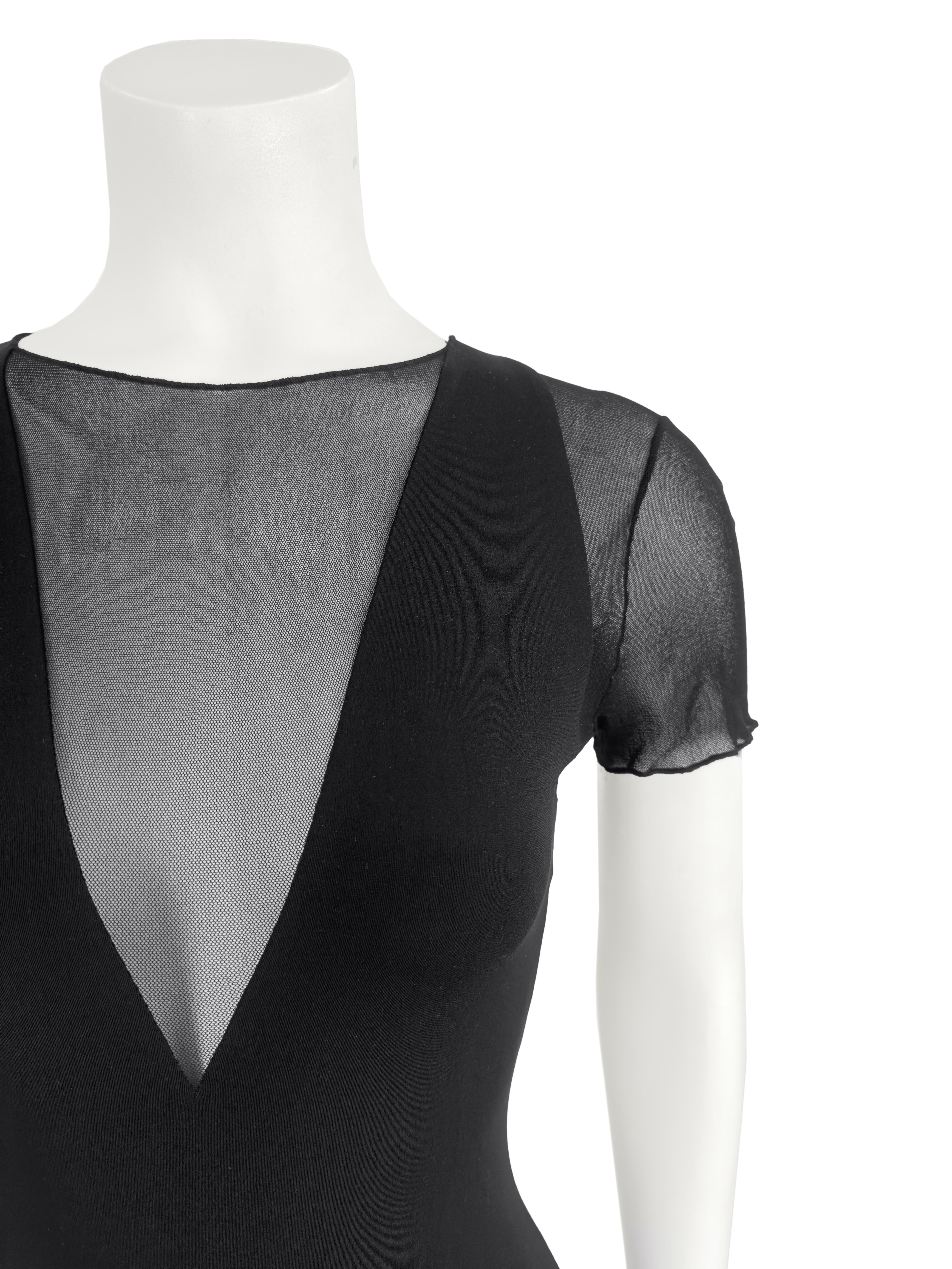 1990s Karl Lagerfeld Black Body Con Mermaid Gown For Sale 1